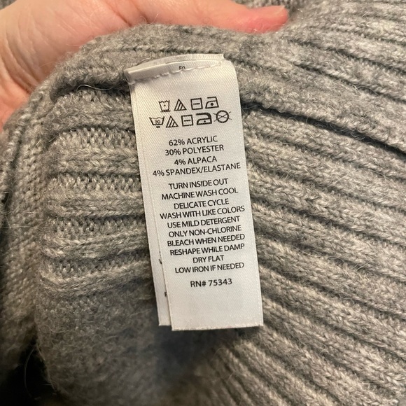 Shrinking Violet Grey Gray Women’s Sweater Long Sleeve Dress Size Large L - Picture 3 of 9